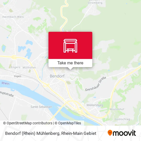 Карта Bendorf (Rhein) Mühlenberg