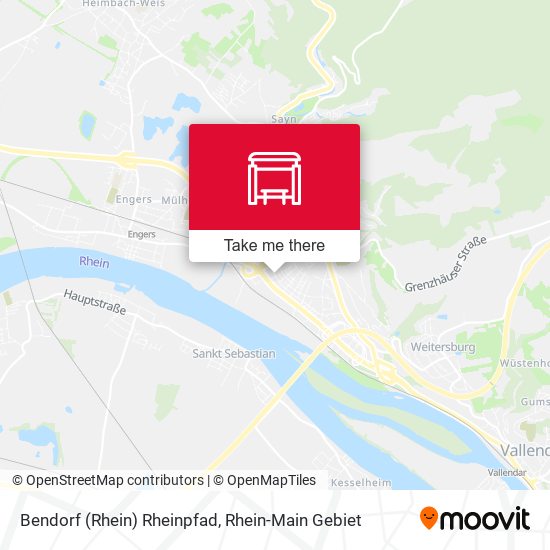 Карта Bendorf (Rhein) Rheinpfad