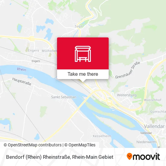 Карта Bendorf (Rhein) Rheinstraße