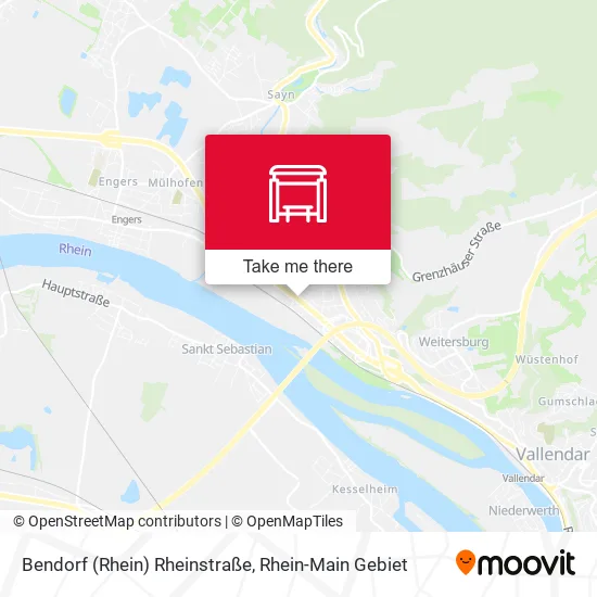 Карта Bendorf (Rhein) Rheinstraße