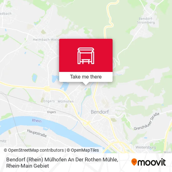 Карта Bendorf (Rhein) Mülhofen An Der Rothen Mühle