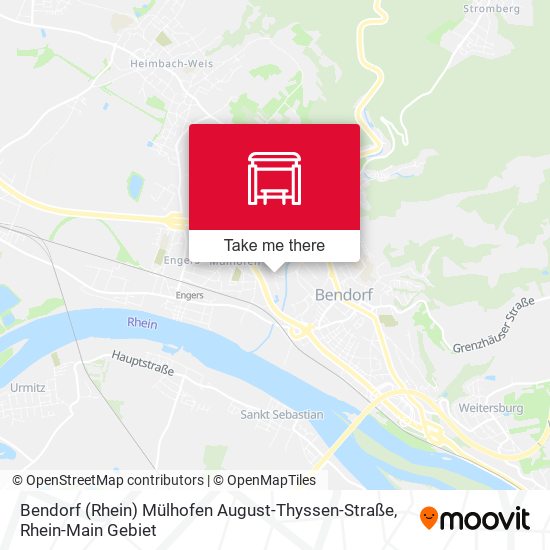 Bendorf (Rhein) Mülhofen August-Thyssen-Straße map