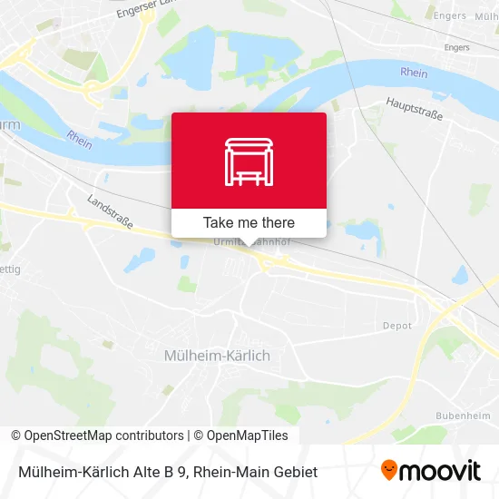 Карта Mülheim-Kärlich Alte B 9