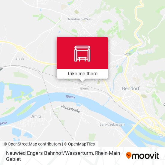 Neuwied Engers Bahnhof / Wasserturm map