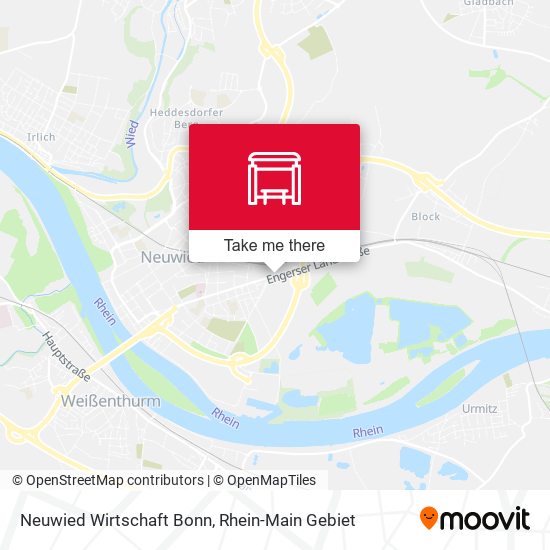 Карта Neuwied Wirtschaft Bonn