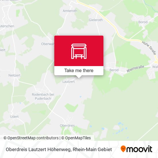 Oberdreis Lautzert Höhenweg map