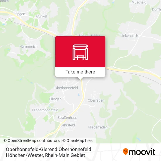 Карта Oberhonnefeld-Gierend Oberhonnefeld Höhchen / Wester