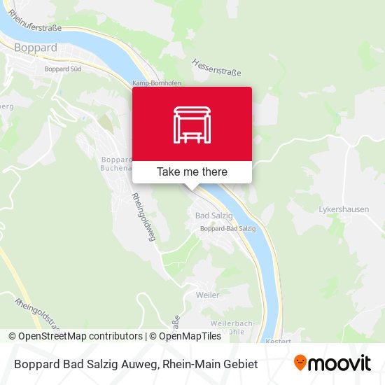 Boppard Bad Salzig Auweg map