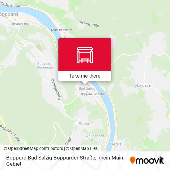 Карта Boppard Bad Salzig Bopparder Straße