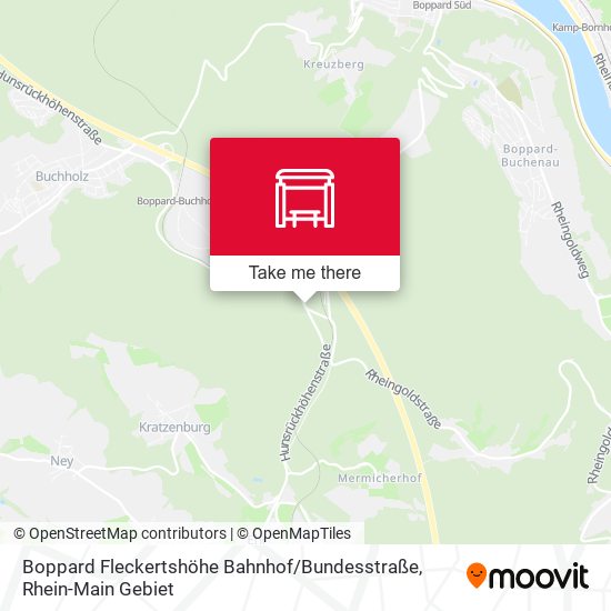 Boppard Fleckertshöhe Bahnhof / Bundesstraße map
