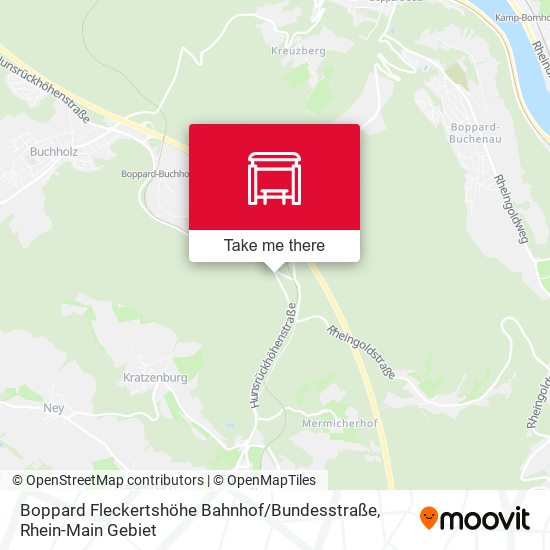 Boppard Fleckertshöhe Bahnhof / Bundesstraße map