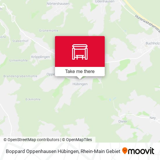 Boppard Oppenhausen Hübingen map