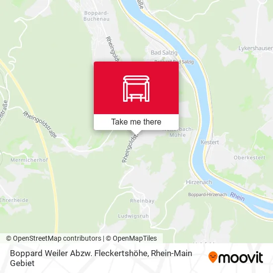 Карта Boppard Weiler Abzw. Fleckertshöhe