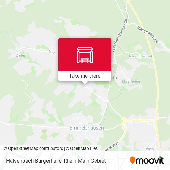 Halsenbach Bürgerhalle map