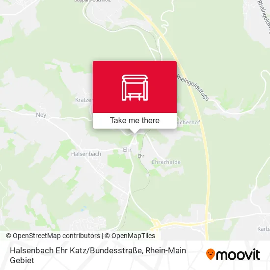 Карта Halsenbach Ehr Katz / Bundesstraße