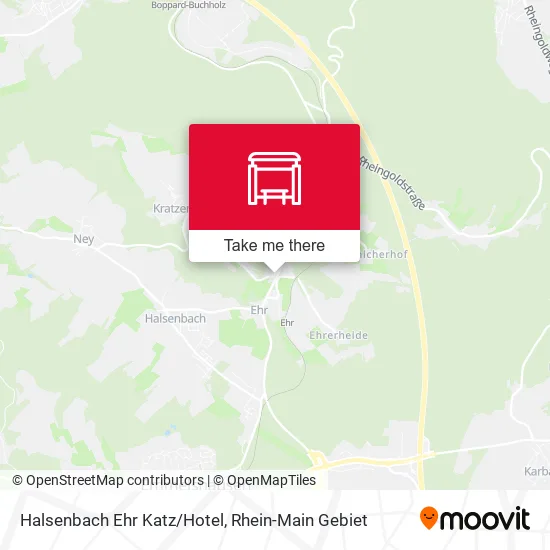 Карта Halsenbach Ehr Katz/Hotel