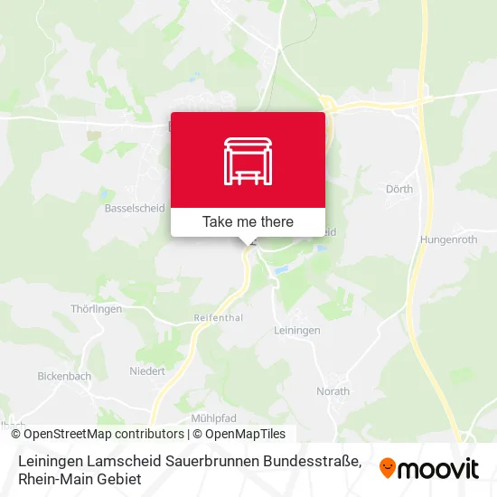 Карта Leiningen Lamscheid Sauerbrunnen Bundesstraße