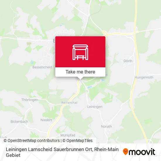Карта Leiningen Lamscheid Sauerbrunnen Ort