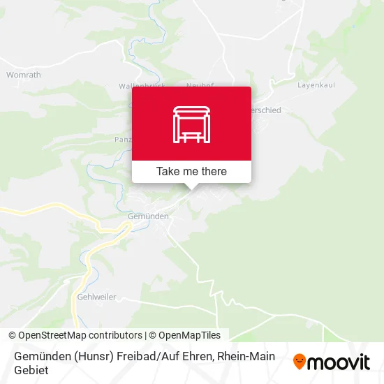 Карта Gemünden (Hunsr) Freibad / Auf Ehren