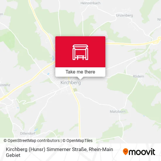 Карта Kirchberg (Hunsr) Simmerner Straße