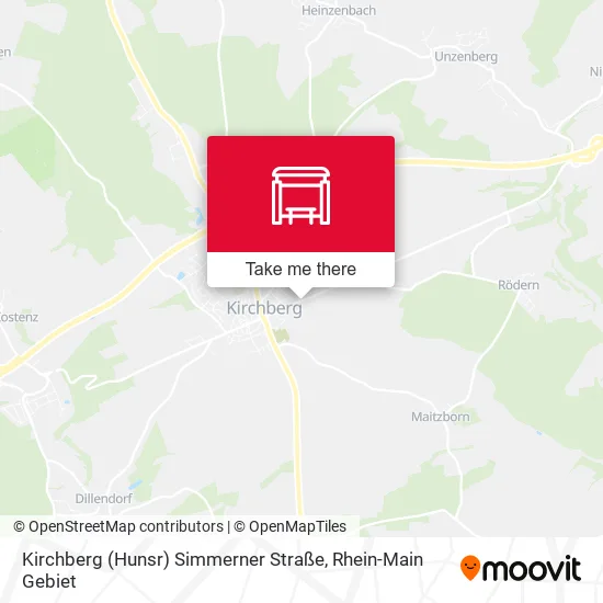 Карта Kirchberg (Hunsr) Simmerner Straße