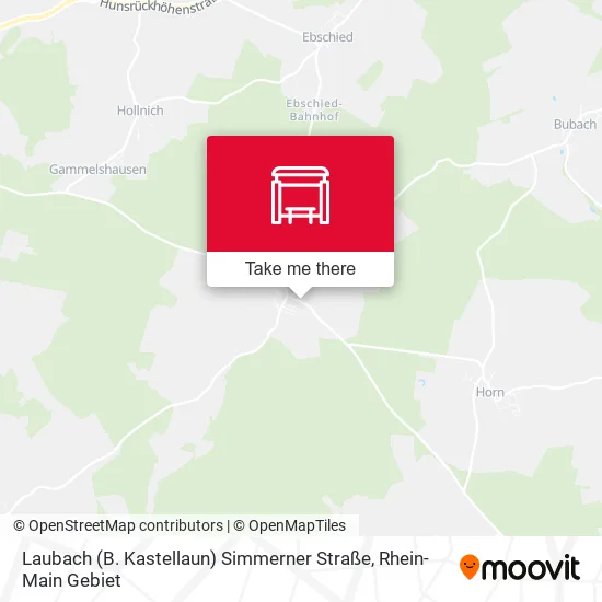 Карта Laubach (B. Kastellaun) Simmerner Straße