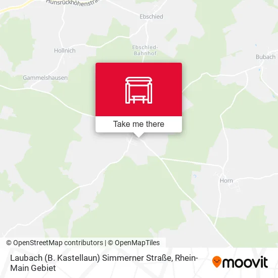 Карта Laubach (B. Kastellaun) Simmerner Straße