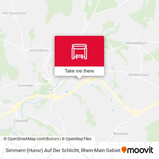 Карта Simmern (Hunsr) Auf Der Schlicht