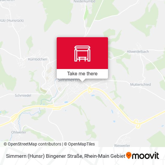 Карта Simmern (Hunsr) Bingener Straße