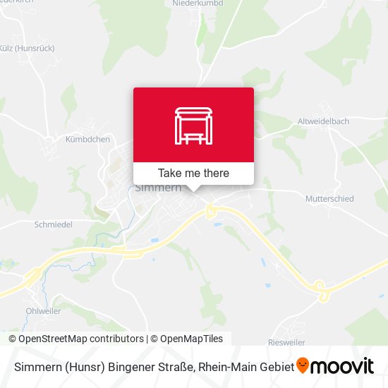 Карта Simmern (Hunsr) Bingener Straße