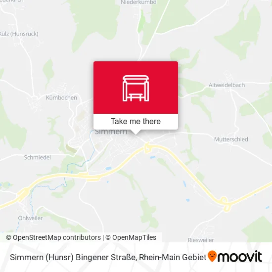 Карта Simmern (Hunsr) Bingener Straße