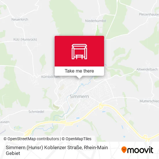 Карта Simmern (Hunsr) Koblenzer Straße