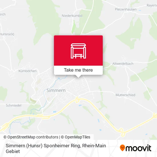 Simmern (Hunsr) Sponheimer Ring map