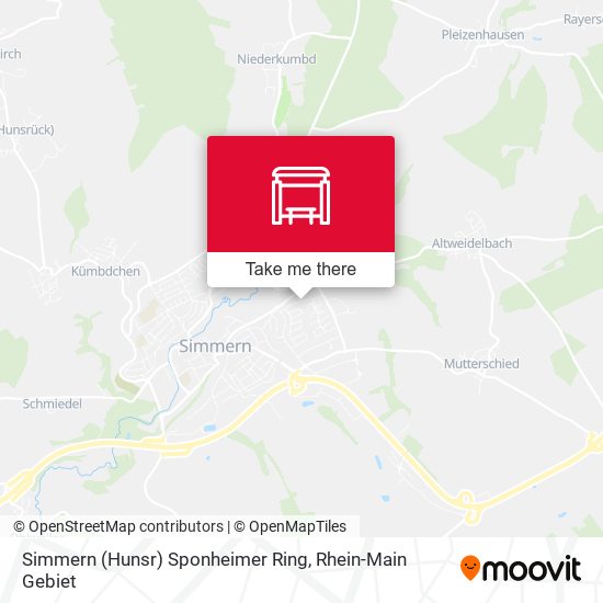 Simmern (Hunsr) Sponheimer Ring map
