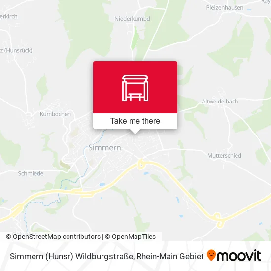 Карта Simmern (Hunsr) Wildburgstraße