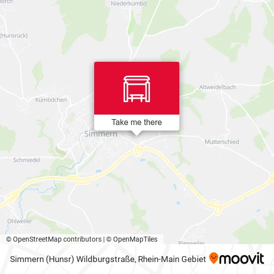 Карта Simmern (Hunsr) Wildburgstraße