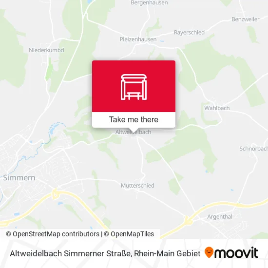 Карта Altweidelbach Simmerner Straße