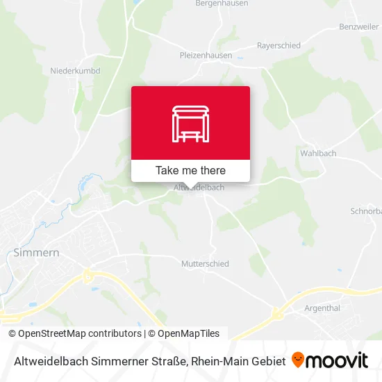 Карта Altweidelbach Simmerner Straße