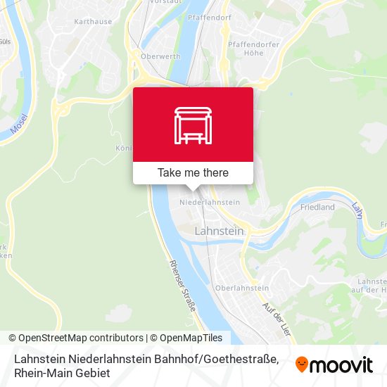 Lahnstein Niederlahnstein Bahnhof / Goethestraße map