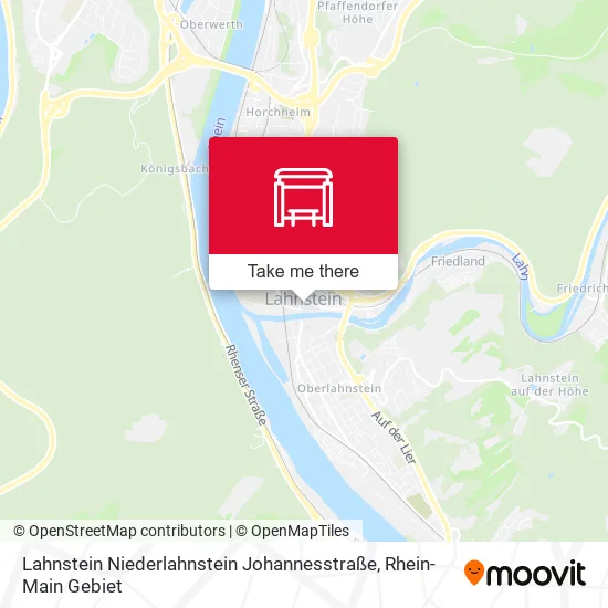 Карта Lahnstein Niederlahnstein Johannesstraße