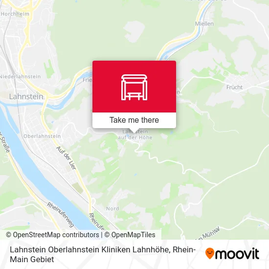 Карта Lahnstein Oberlahnstein Kliniken Lahnhöhe