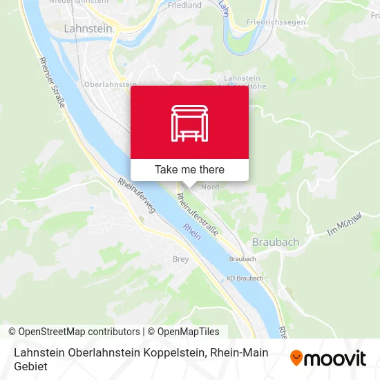 Карта Lahnstein Oberlahnstein Koppelstein