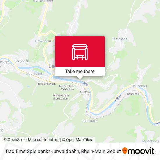 Карта Bad Ems Spielbank/Kurwaldbahn