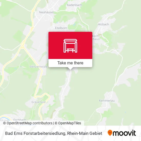 Карта Bad Ems Forstarbeitersiedlung
