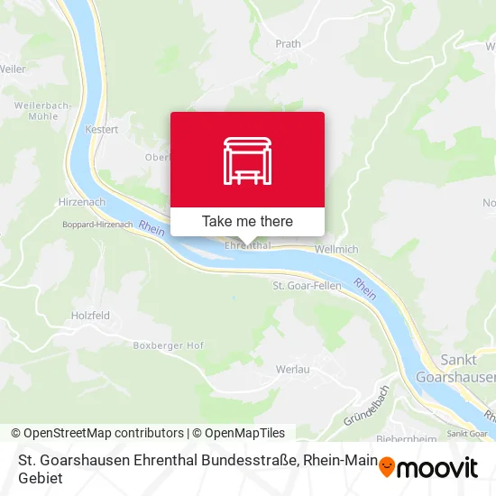 Карта St. Goarshausen Ehrenthal Bundesstraße