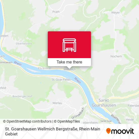 Карта St. Goarshausen Wellmich Bergstraße