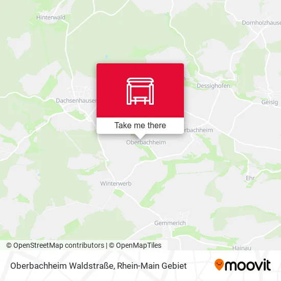 Карта Oberbachheim Waldstraße