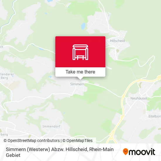Карта Simmern (Westerw) Abzw. Hillscheid