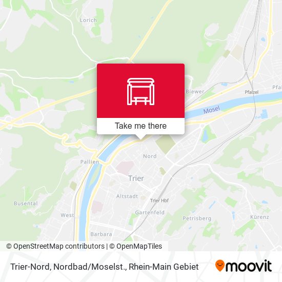 Trier-Nord, Nordbad/Moselst. map