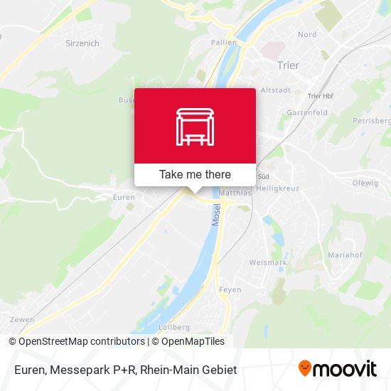 Карта Euren, Messepark P+R
